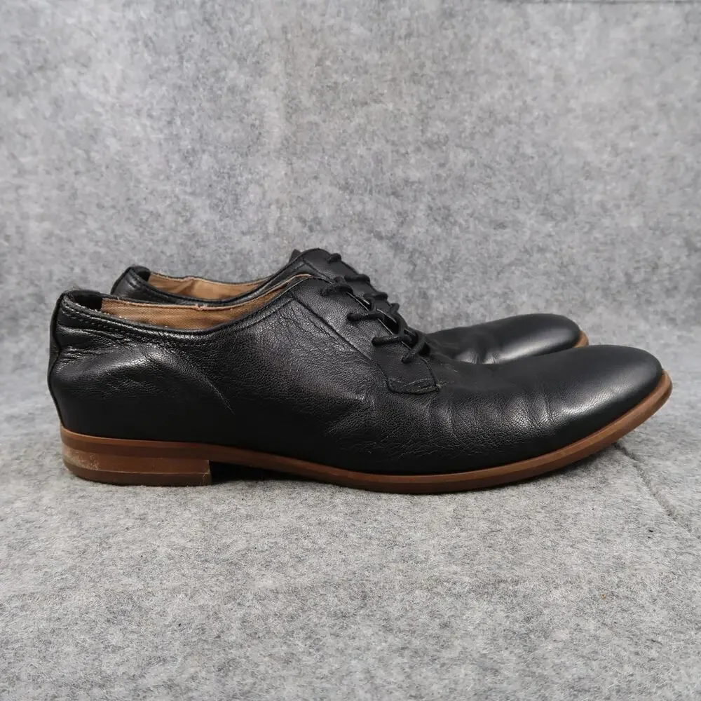 Aldo Shoes Mens 10.5 Oxford Derby Dress Black Leather Formal Classic Lace Up